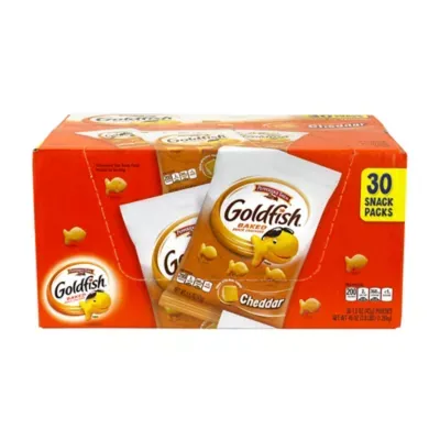 Pepperidge Farm Goldfish Cheddar Crackers, 1.5 oz. Snack Packs, 30-count Multi-pack Box