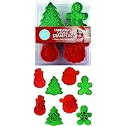 R &amp; M Christmas Cookie Stampers Four Double Sided Stampers TSHG0825.