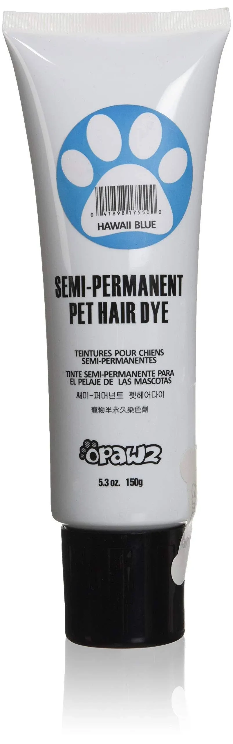 OPAWZ - Pet Hair Dye - Dog Grooming Supplies - Semi Permanent Hair Dye - Completely Safe Pet Hair Dye for Dogs & Puppies Over 12 Weeks Old - Hawaii Blue Hair Dye - 5.3 Oz Tube