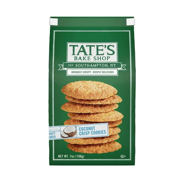 Tate's Bake Shop Coconut Crisp Cookies, 4 - 7 oz BagsTate's Bake Shop Coconut Crisp Cookies, 4 - 7 oz Bags