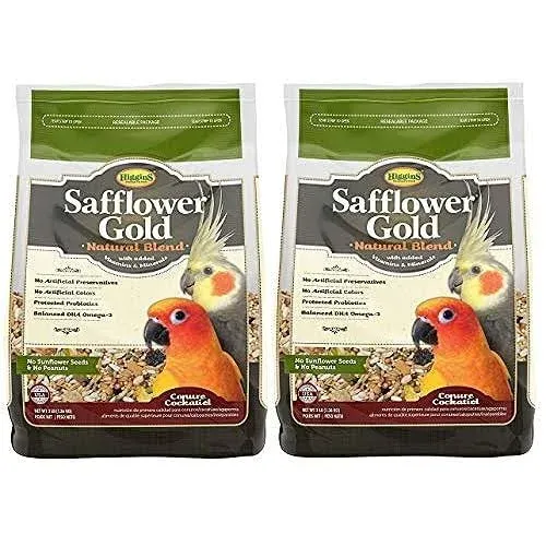 Safflower Gold Natural Food Mix for Conures &amp; Cockatiels 3lbs