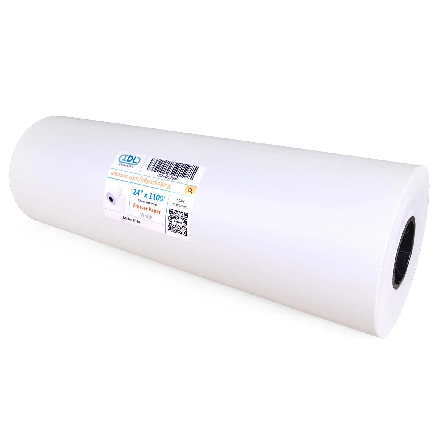 IDL Packaging 24&#034; x 1100&#039; Freezer Paper Roll for Meat and Fish – Plastic Coat...