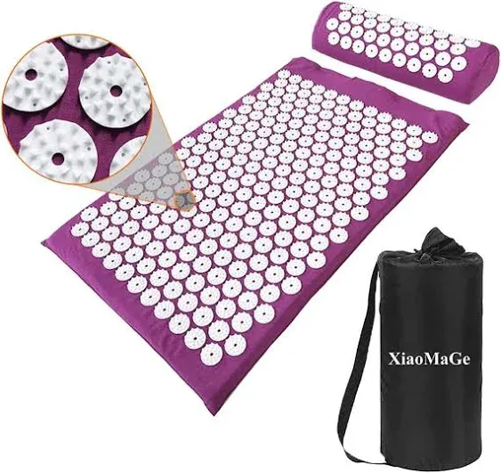 Acupressure Mat And Pillow Set Bag Large Size 28.7 X 16.5 Inch Neck &