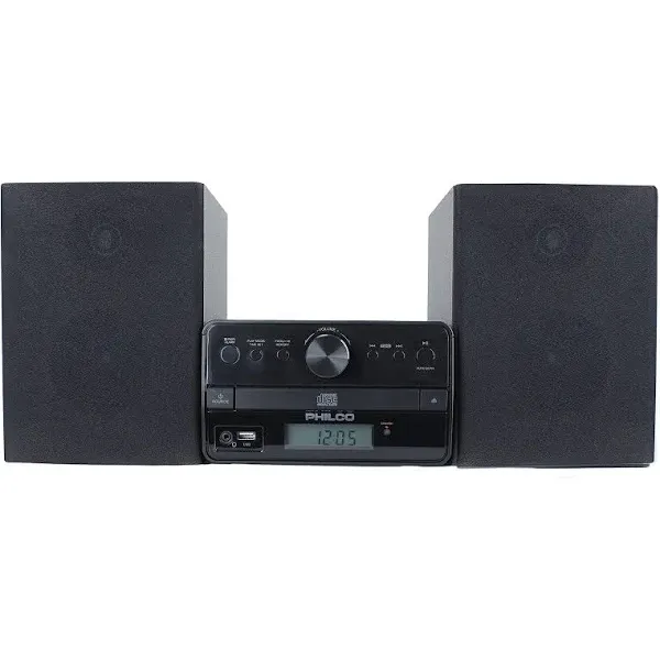 Philco Stereo Shelf Systems Tray Loading CD Player with Digital FM Radio ...