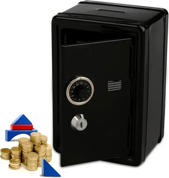 Kids Safe Bank, Money Box with Coin Tray, Mini Locker Small Safe Storage