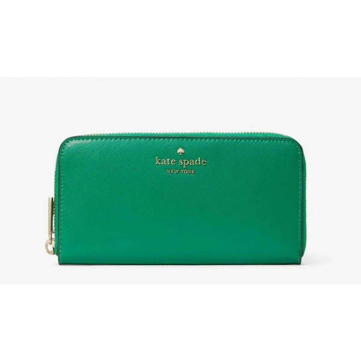 Kate Spade New York Staci Large Continental Wallet Saffiano Leather Green Bean