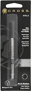 Cross Slim Ballpoint Refill for Click Pens, Medium - Black