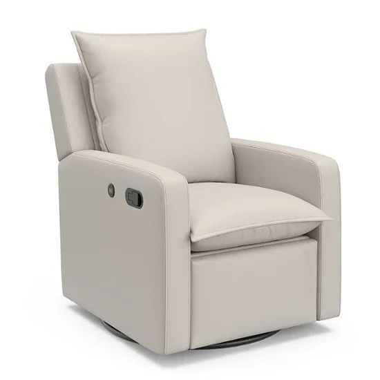 Kippar Ivory Beige Swivel Glider Recliner