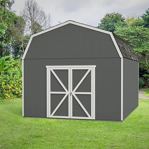 Hudson 12 ft. W x 16 ft. D Wood Storage Shed Handy Home