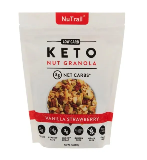 NUTRAIL: Granola Kto Strwbrry Van, 8 OZ