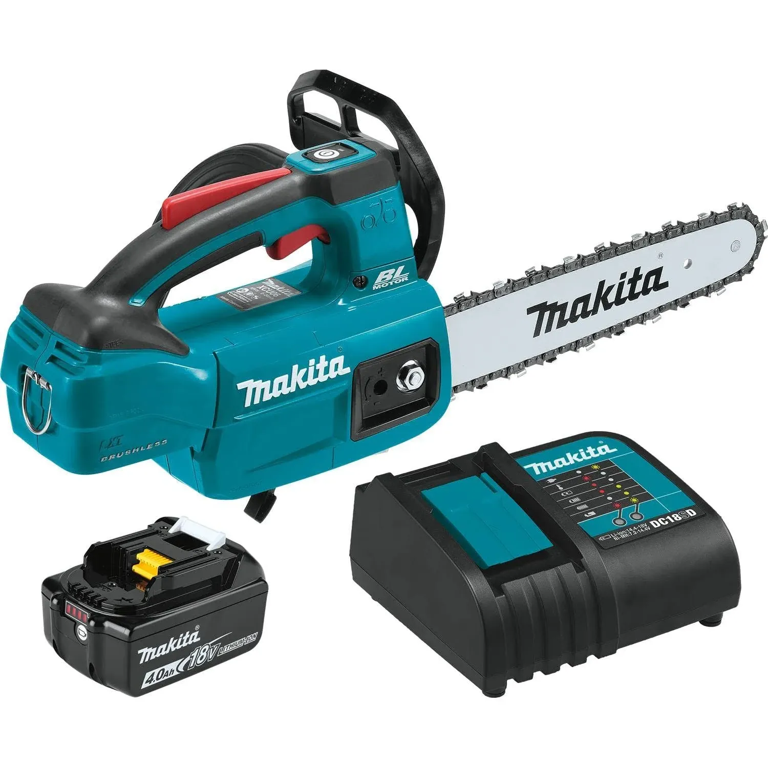 Makita XCU06SM1 18V LXT Brushless Cordless 10" Top Handle Chain Saw Kit 4.0Ah