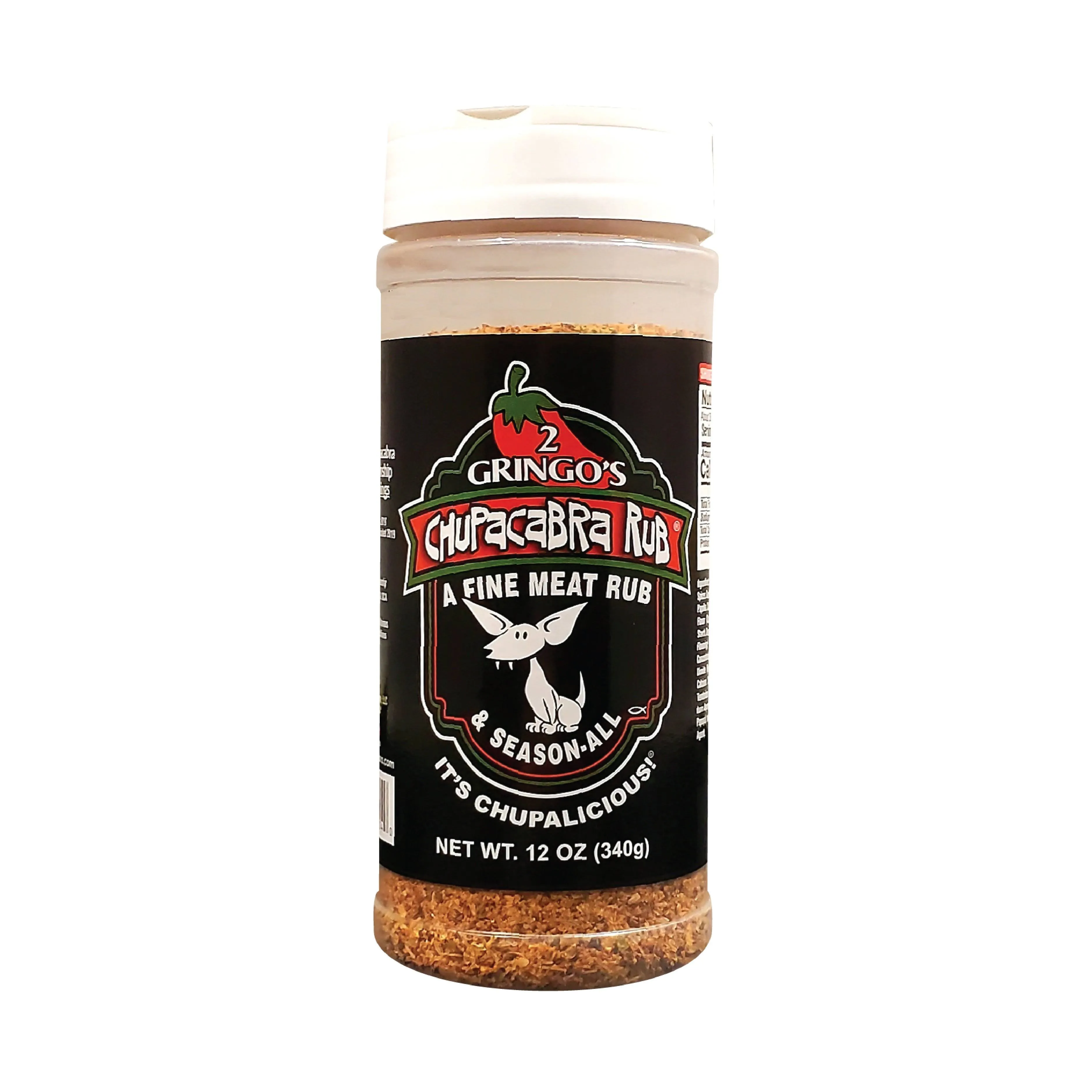 2 Gringo&#039;s Chupacabra Original Fine Meat Rub, 12 Ounce