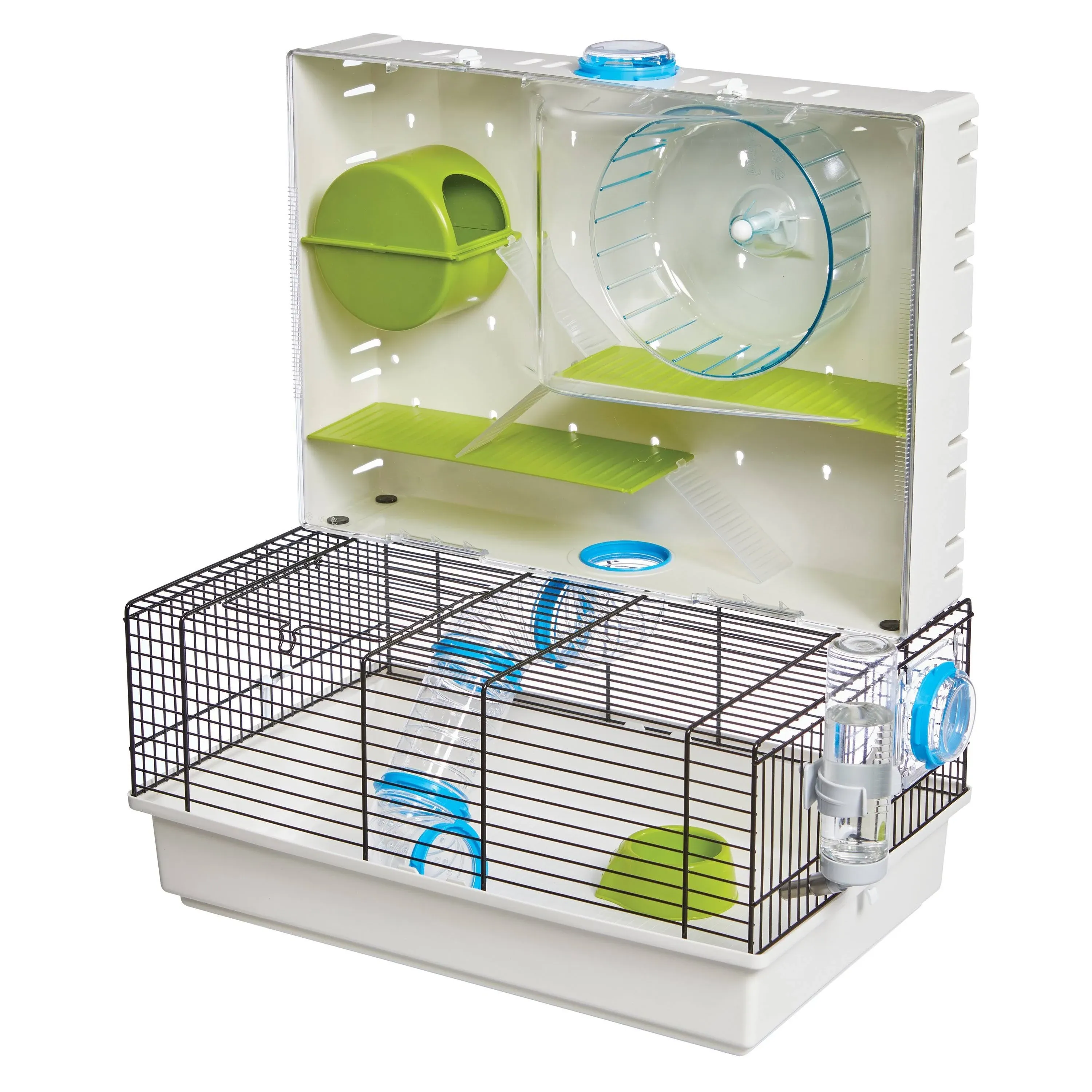 MidWest Homes for Pets Hamster Cage | Awesome Arcade Hamster Home (White) | 18.11 x 11.61 x 21.26 Inch