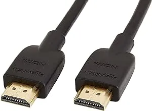 Amazon Basics High-Speed 4K Ultra HD HDMI 2.0 Cable/Cord, 3ft / 0.9m, 18 Gbps, 60 Hz, 2160p, 48 bit, Male-to-Male, Ethernet Ready, 3D, Black