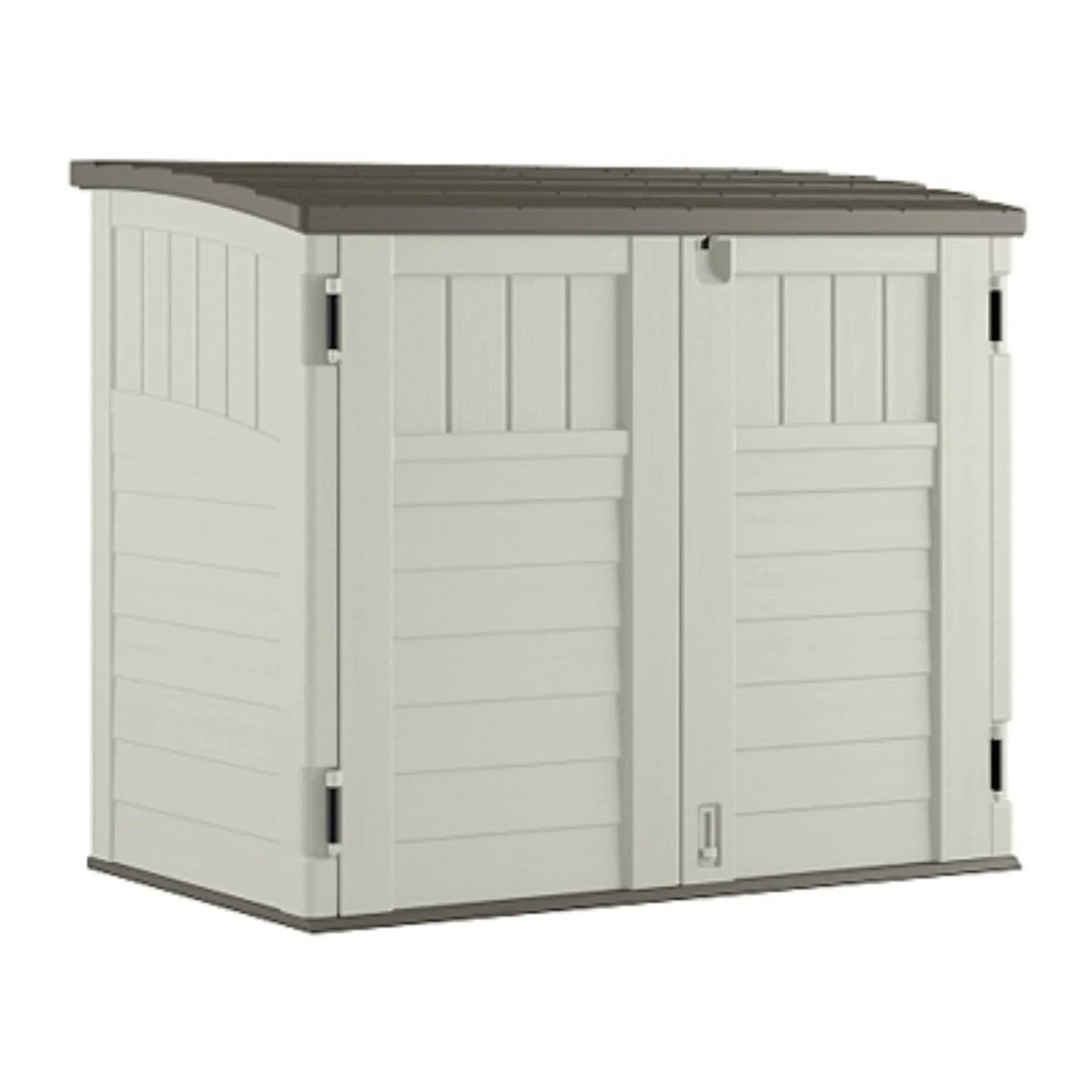 Suncast 34 cu. ft. Horizontal Outdoor Resin Storage Shed, Vanilla