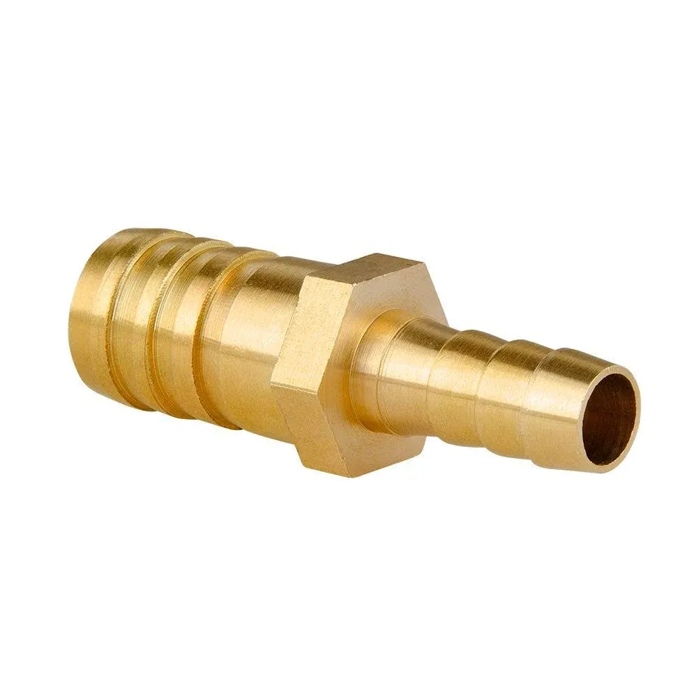 Brass Hose Barb Reducer 1&#034; to 5/8&#034; Barbed Reducer Fitting Reducing Splicer Mende