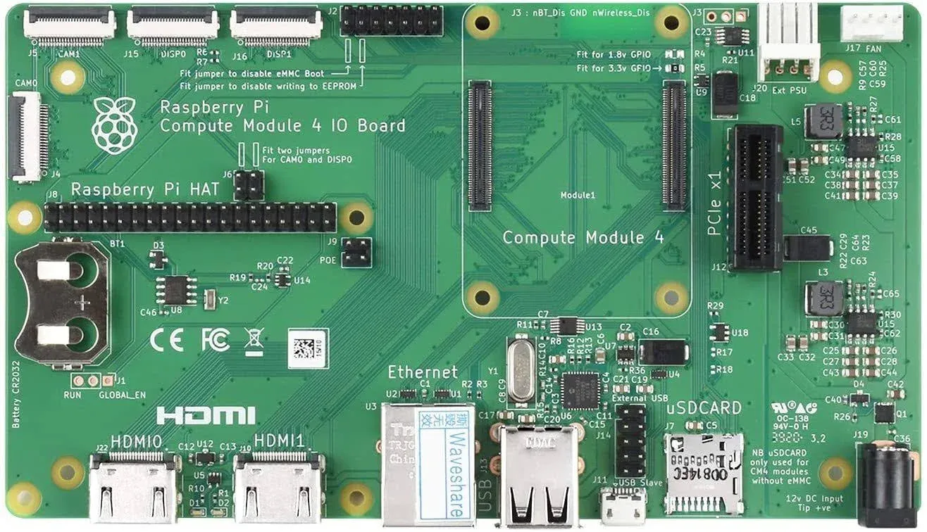 for Raspberry Pi Compute Module 4 IO Board Development Platform and Reference Base-Board Design for CM4 with Cables @XYGStudy