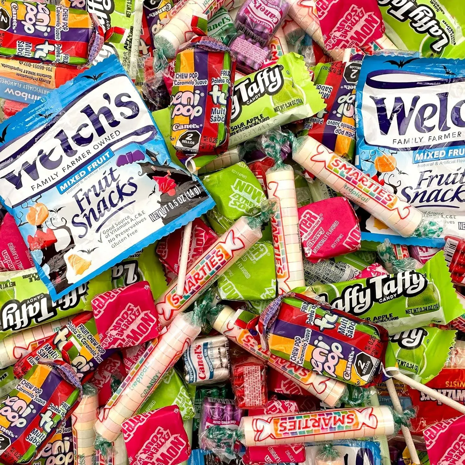 PartyWorks Halloween Candy Assortment - Twizzlers, Welch's, Smarties Rolls, Fruit ...