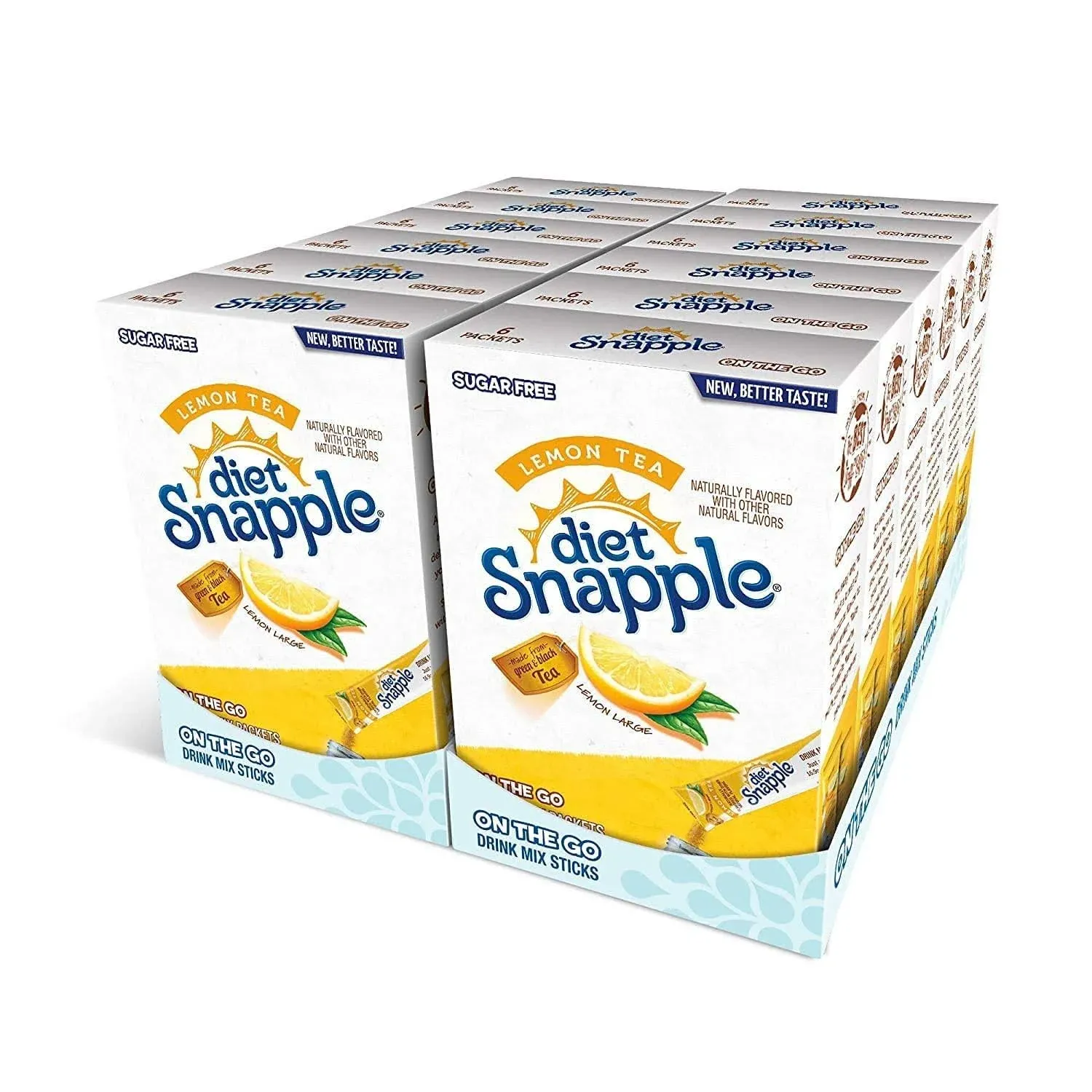 Diet Snapple - Sugar Free & Delicious, Made with Natural Flavors Diet Lemon, 72 ...