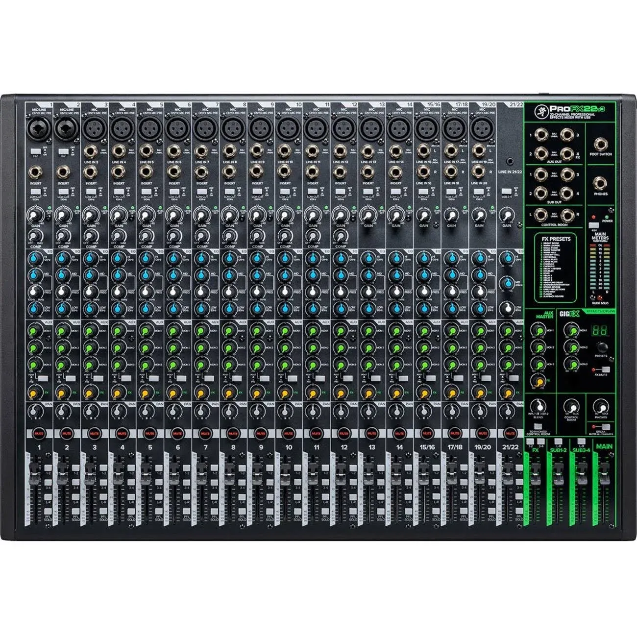 Mackie ProFX22v3 22-Channel Effects Mixer with USB