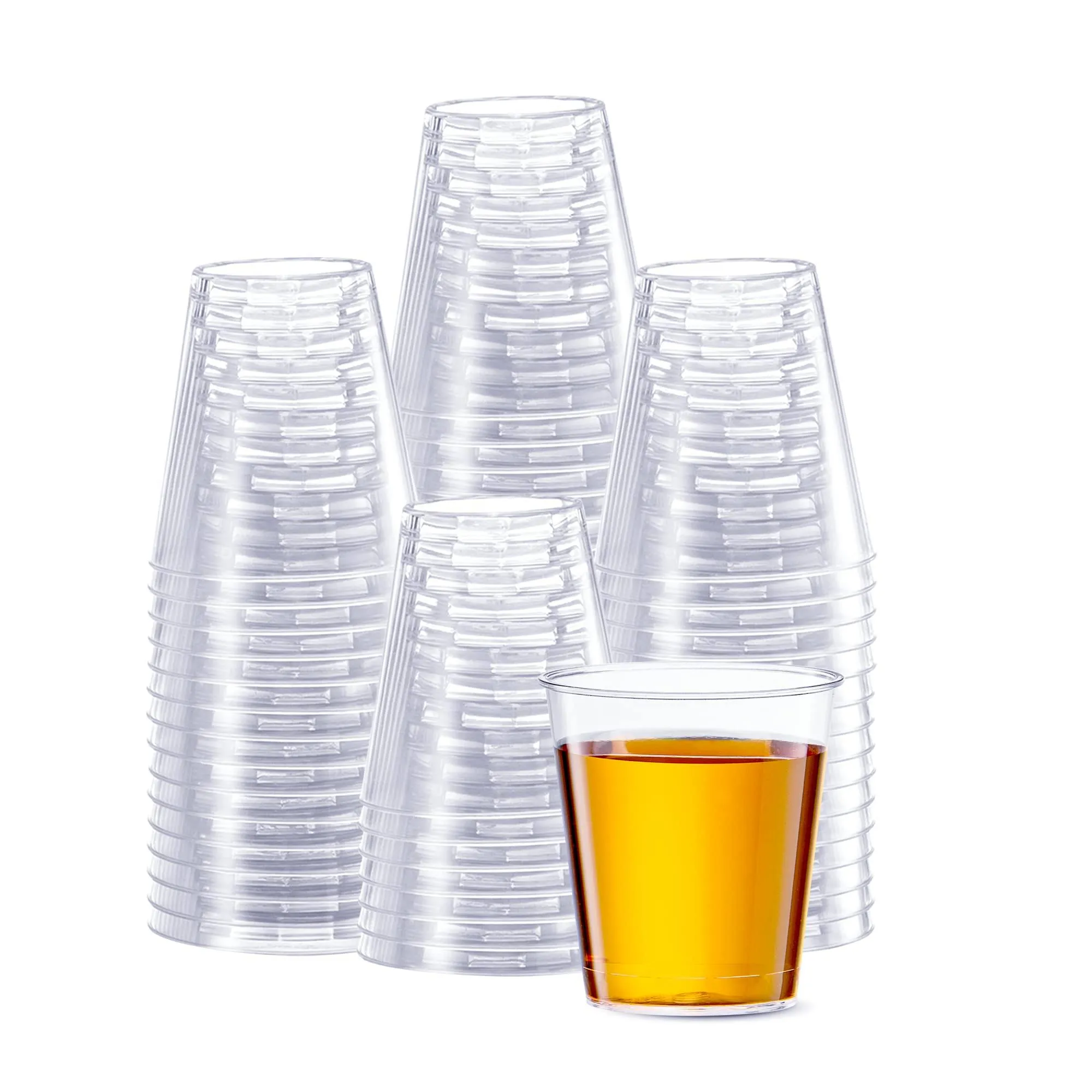 Comfy Package 500 Count 1 Oz. Clear Hard Plastic Shot Glasses