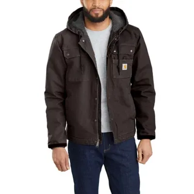 Carhartt Men's Washed Duck Bartlett Jacket, Dark Brown / M