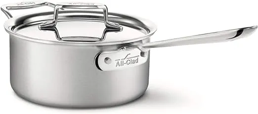 All-Clad D5 5-Ply Brushed Stainless Steel Sauce Pan 2 Quart Induction ,g