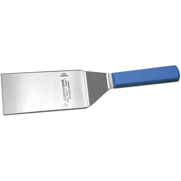 Dexter Cool Blue Basics Stainless Steel Hamburger Turner with Blue Polypropylene ...