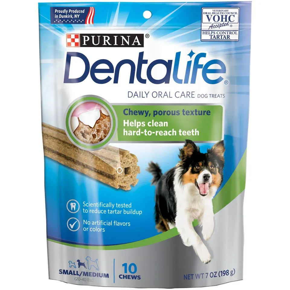 Dentalife Dog Treats, Daily Oral Care, Small/Medium (20-40 lbs) - 25 chews, 17.9 oz