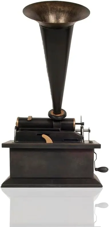 Old Modern Handicrafts 1901 Edison Standard Model A Phonograph Display-Only - Model Made from Iron - A Glimpse into The Past - 10" L x 15" W x 17" H Inches