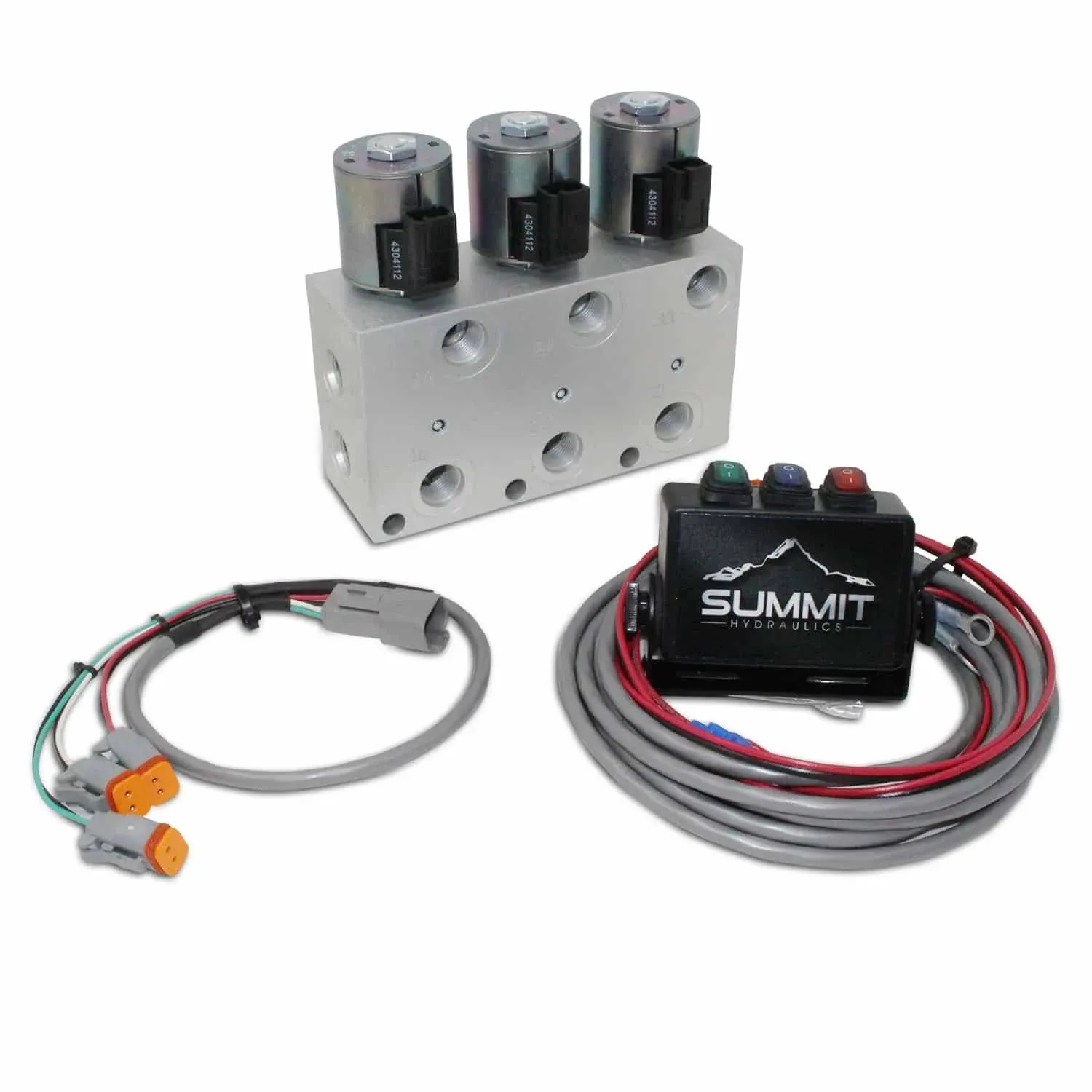 Summit Hydraulics Hydraulic Multiplier Kit, 3 Circuit Selector Valve and Switch Box Control