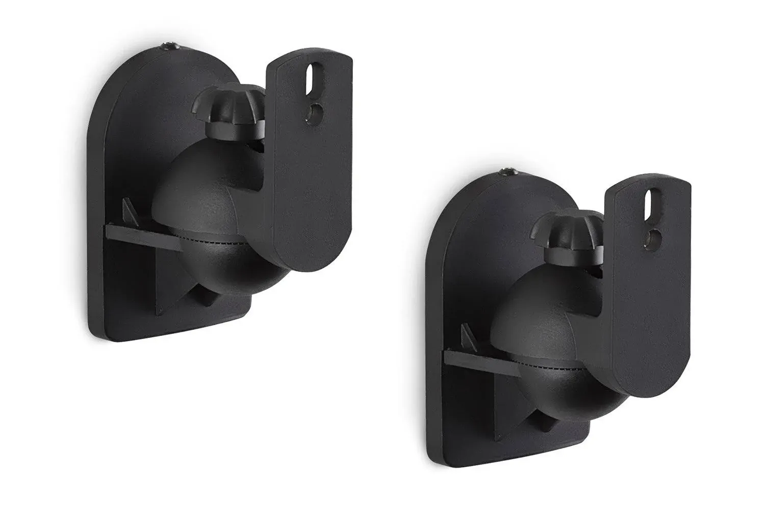 Mount-It! Dual Low Profile Universal Speaker Wall Mounts - Black