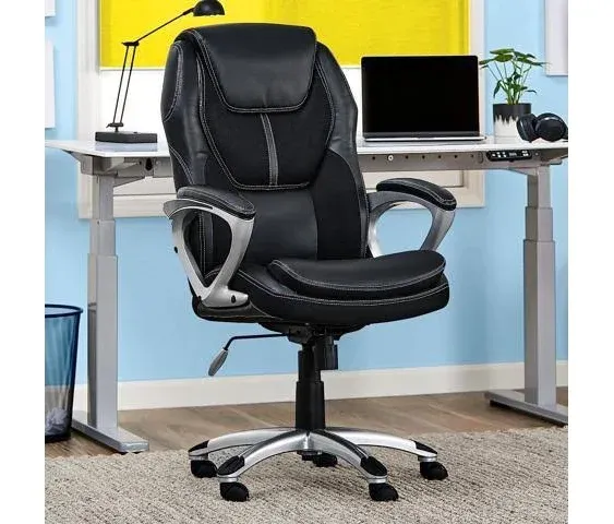 Serta Executive Office Padded Arms, Adjustable Ergonomic Gaming Desk Chair with ...