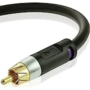 Mediabridge Ultra Series Subwoofer Cable Dual Shielded with Gold Plated RCA to RCA Connectors