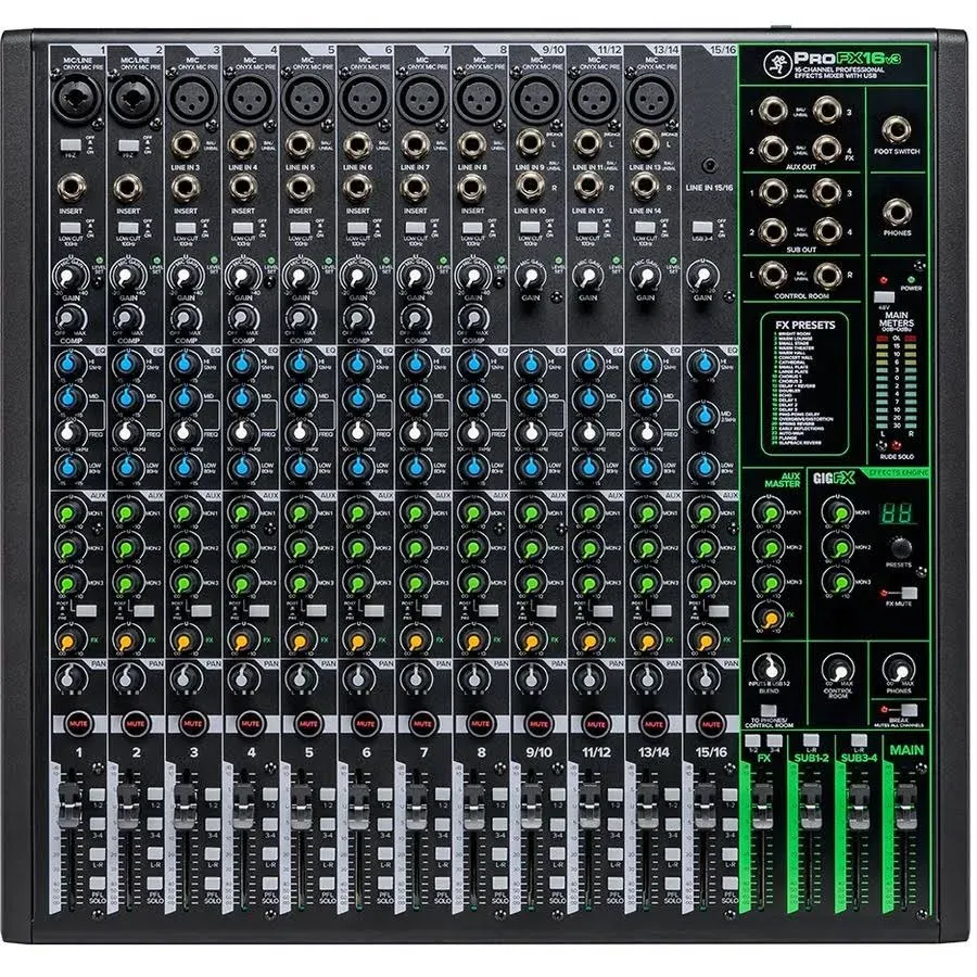 Mackie ProFX16v3 16-channel Mixer with USB and Effects