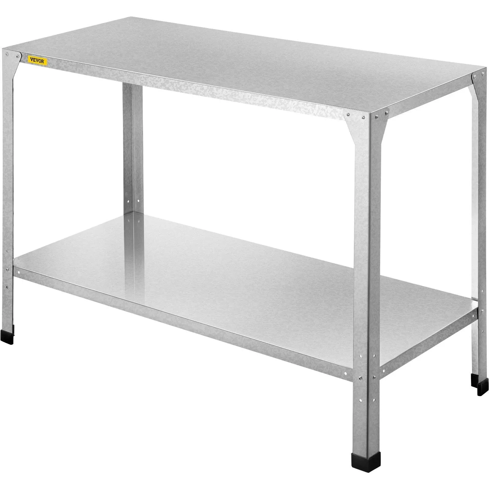 VEVOR Potting Bench 46" L x 20" W x 32" H Galvanized Steel Outdoor Workstation ...