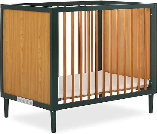 Dream On Me Lucas Mini Modern Portable Crib with Rounded Spindles