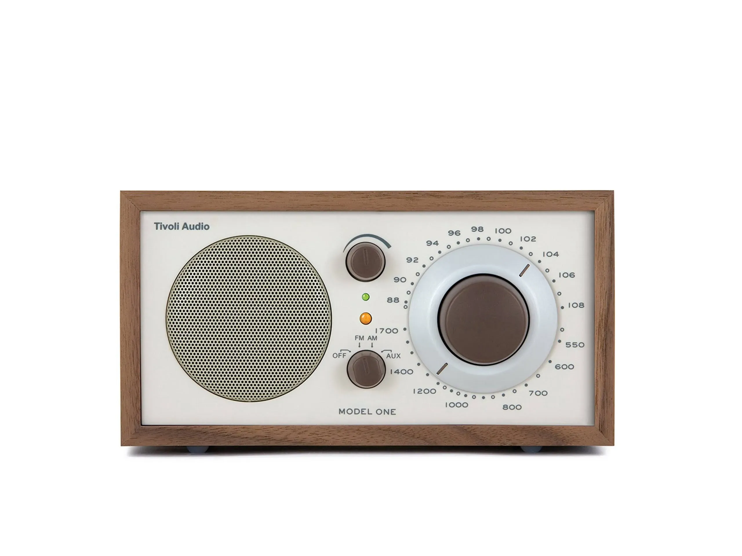 Tivoli Audio model One AM/ FM Table Radio, White/Silver,