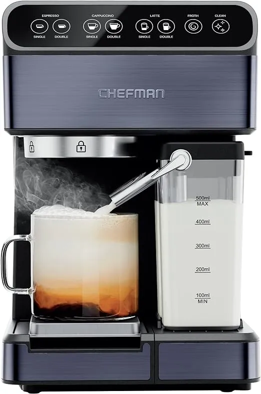 Chefman 6-in-1 Digital Espresso Machine with Milk Frother