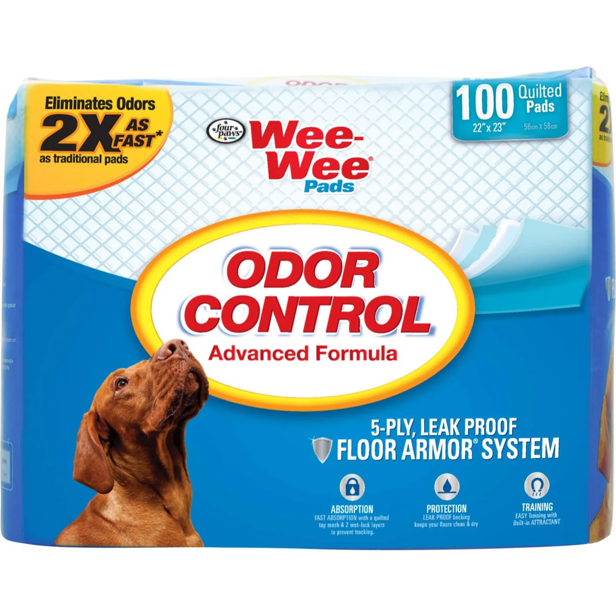 Four Paws Wee-Wee Odor Control Pads - 100 Count