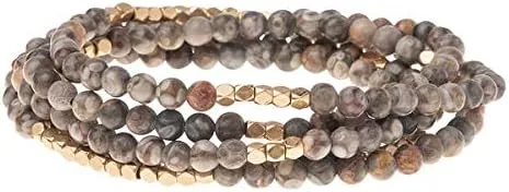 Scout Curated Wrap Necklace Bracelet – Over 30 Stone Options - Natural Stone Bracelet & Stone Necklace – Semi-Precious Gemstone Jewelry for Women