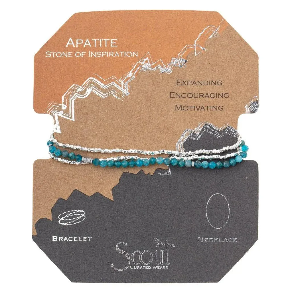 Delicate Stone Wrap Bracelet - Apatite Inspiration