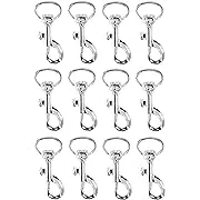 BRUFER 209353-1 Swivel Eye Snap Hook Bolt Snap Nickel Plated (2" x 1/4" - 12 Pack)