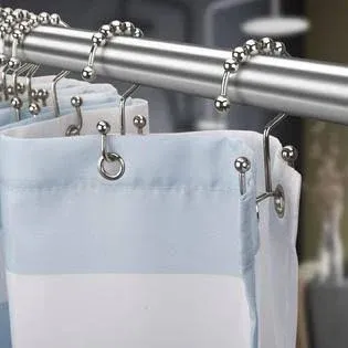 Titanker Double Glide Shower Curtain Hooks Rings