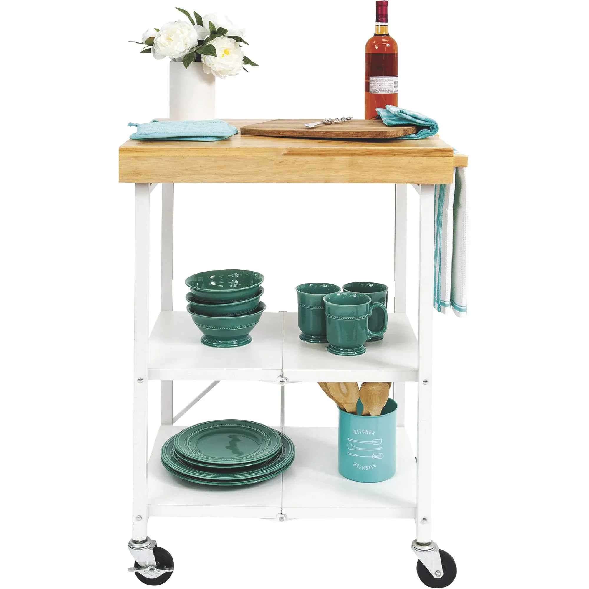 Origami Foldable Kitchen Island Cart