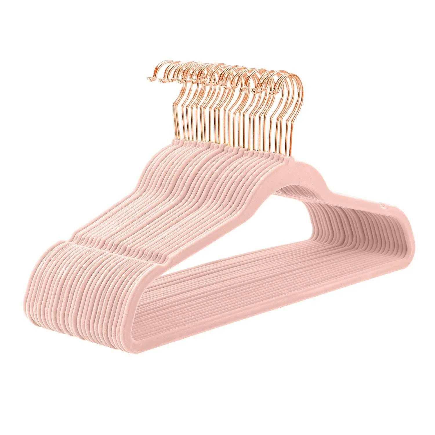 VELVET HANGERS Suit Clothes Hanger Space Saving Blush Pink Pack of 50 MIZGI