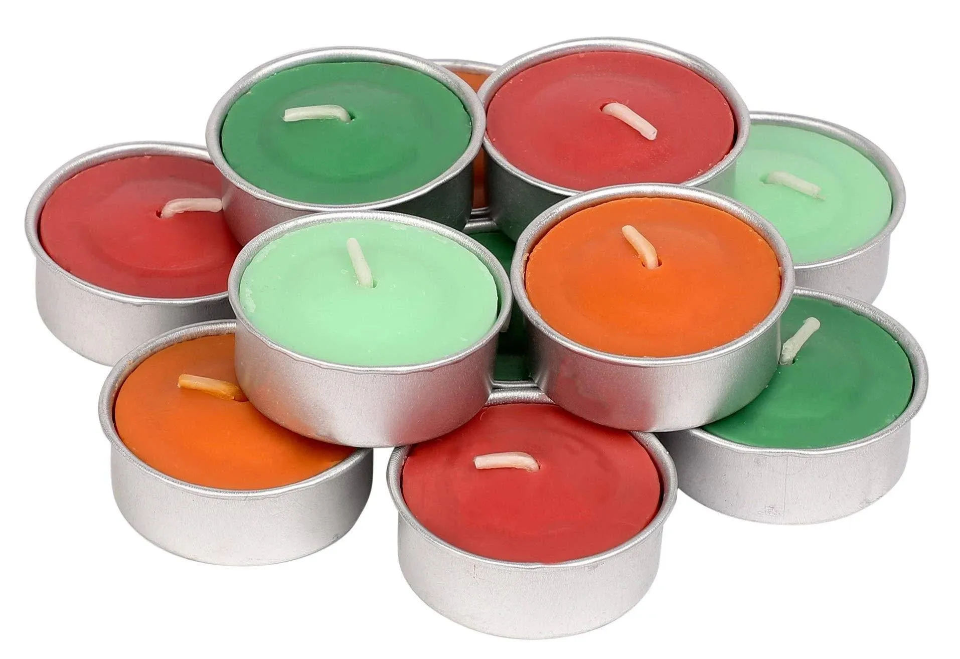 Christmas Candles Scented Candles Tea Lights Candles - Votive Candles Bulk with 4 Fragrance Scented Tealights Candle Set 64 pcs - Holiday Joy, Peppermint, Gingerbread, Balsam & Cedar - Tea CandlesChristmas Candles Scented Candles Tea Lights Candles - Vot