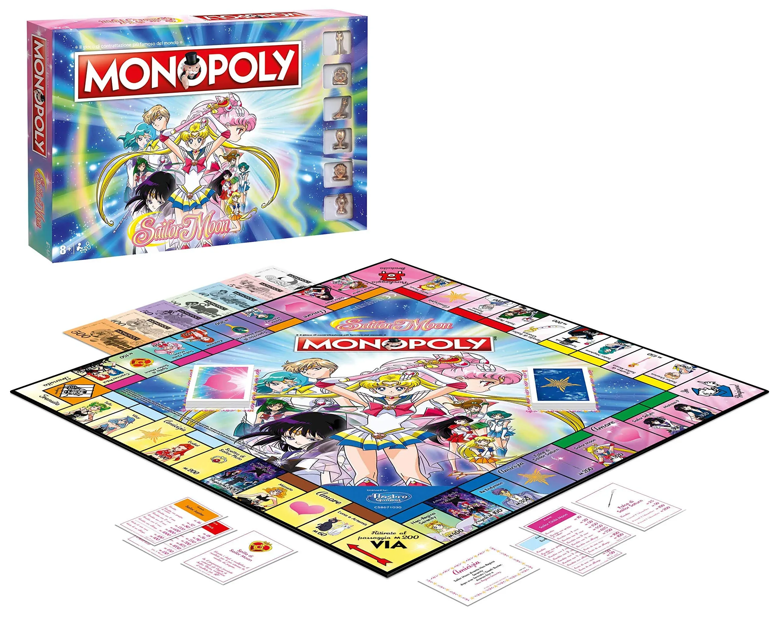 Monopoly Sailor Moon Board Game 2021 (Italian) Hasbro