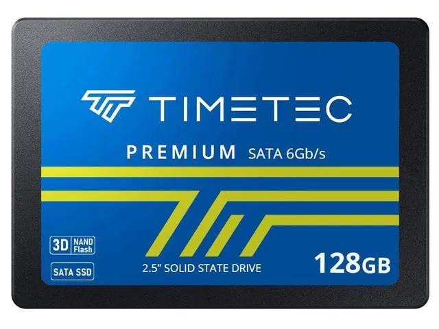 Timetec 128GB SSD 3D NAND SATA III 6Gb/s 2.5 Inch 7mm (0.28") Read Speed Up to 550 MB/s SLC Cache Performance Boost Internal Solid State Drive for PC Computer Desktop and Laptop (128GB)