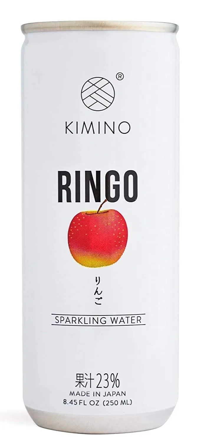 Kimino Drinks Sparkling Water 8.45 Fl Oz Ringo Pack of 30